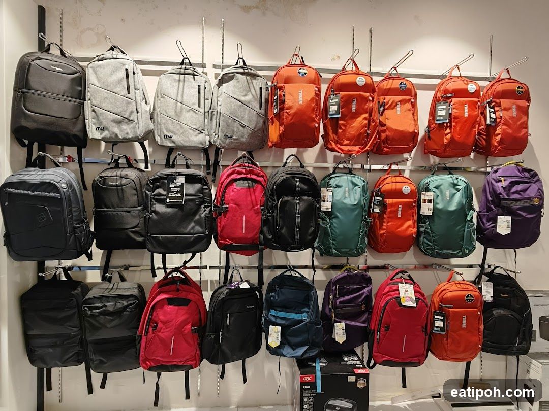 Backpack Display in Store