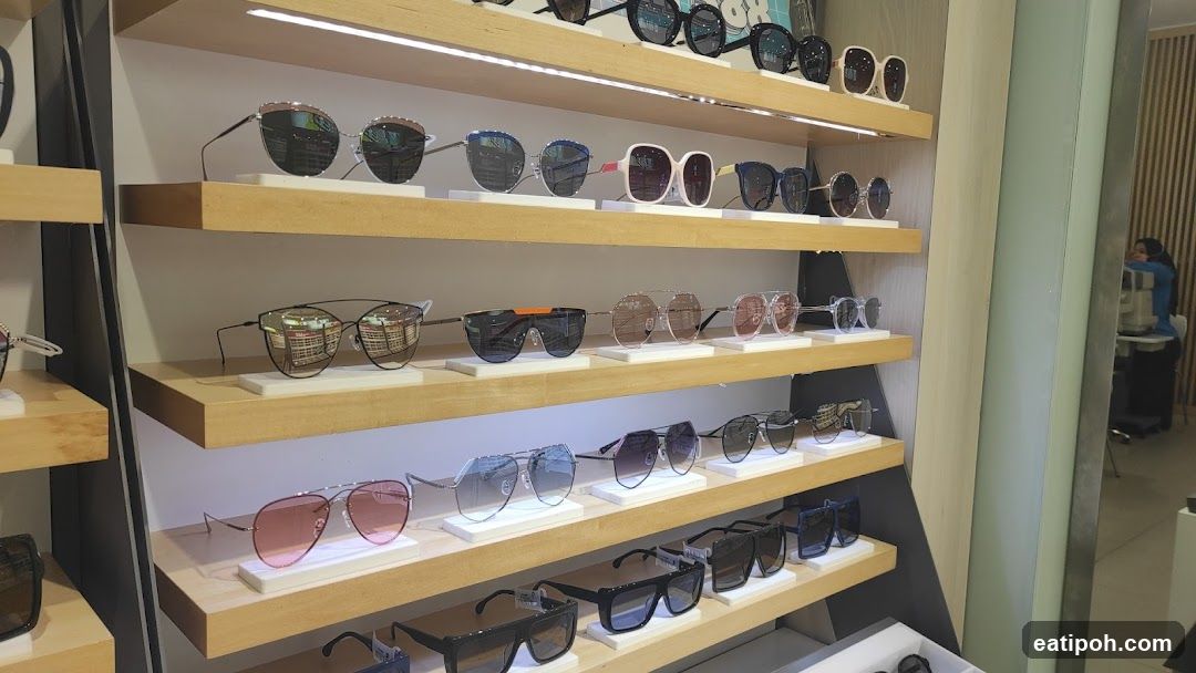 Sunglasses Display in Retail Store