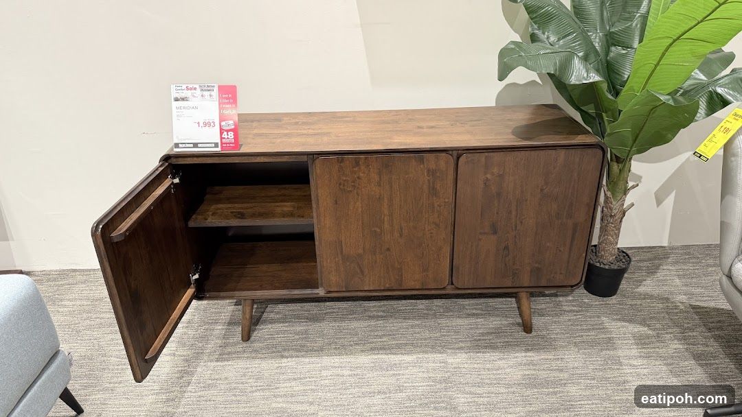 Wooden Sideboard in Retail Display
