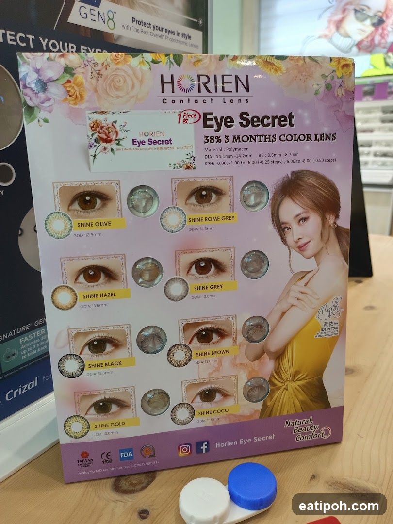 HORIEN Eye Secret Color Lenses Display