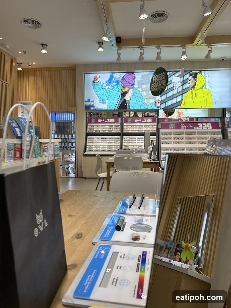 Interior of optical store