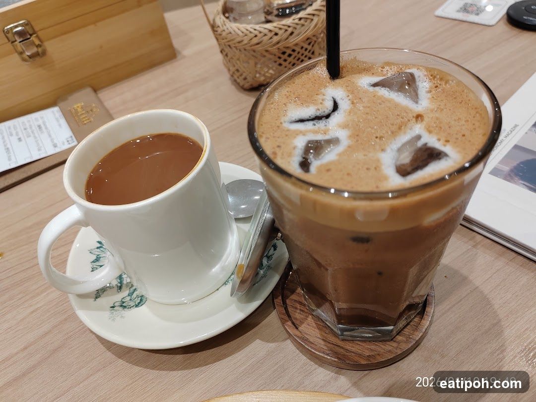 Coffee beverages on table