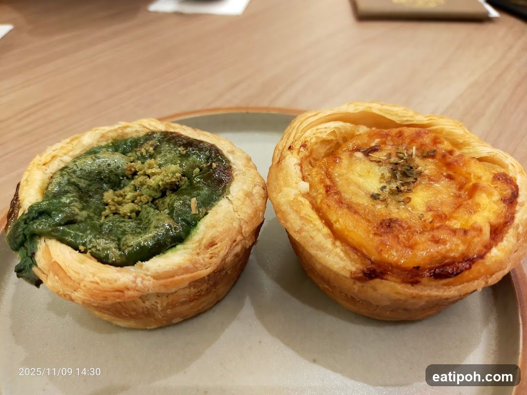 Two pastries on a plate