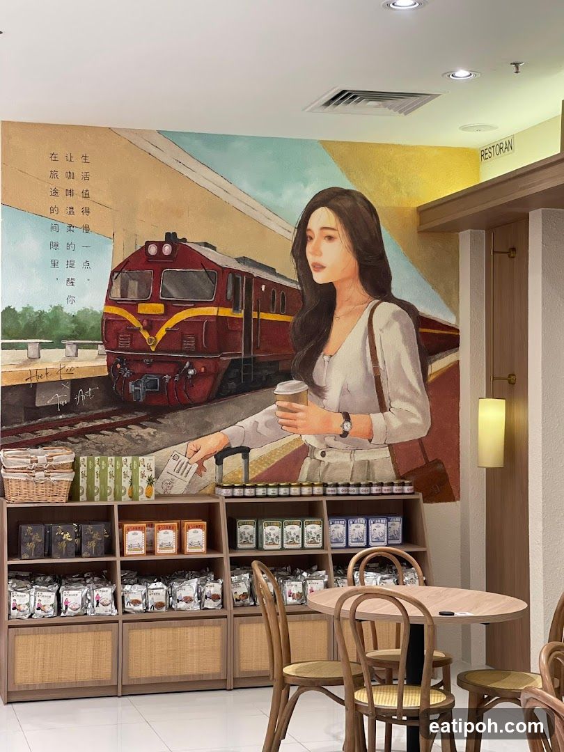 Interior of a café or tea shop