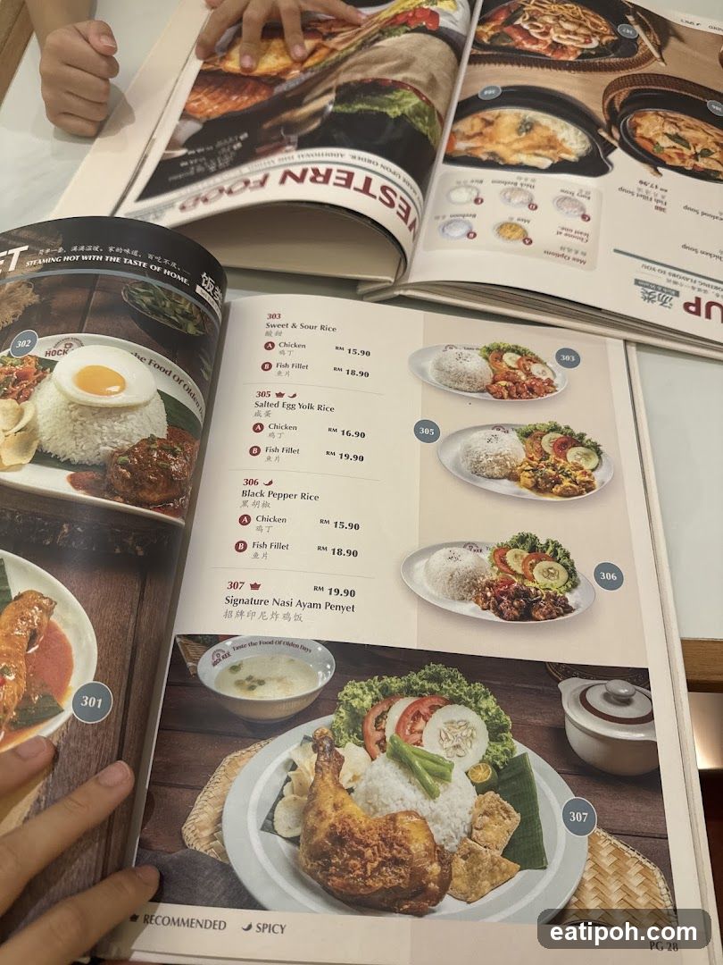 Western Food Menu Page
