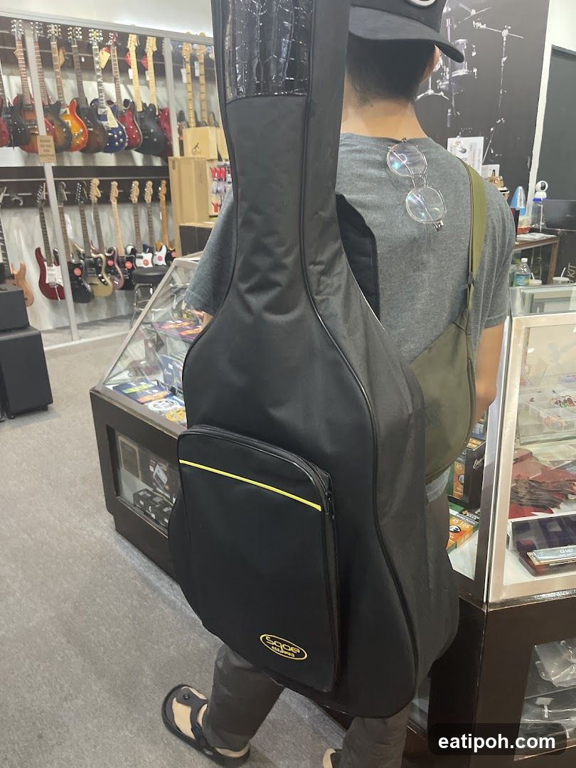Interior of guitar store