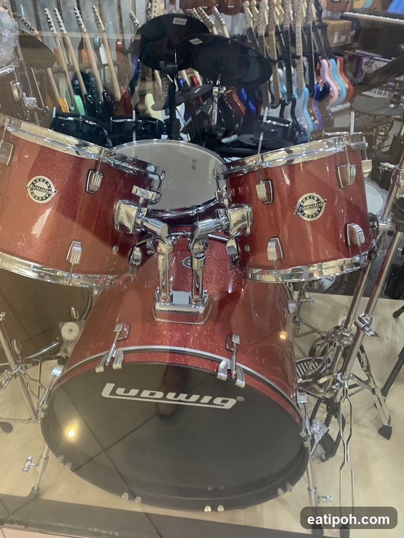 Drum Set Display in Music Store