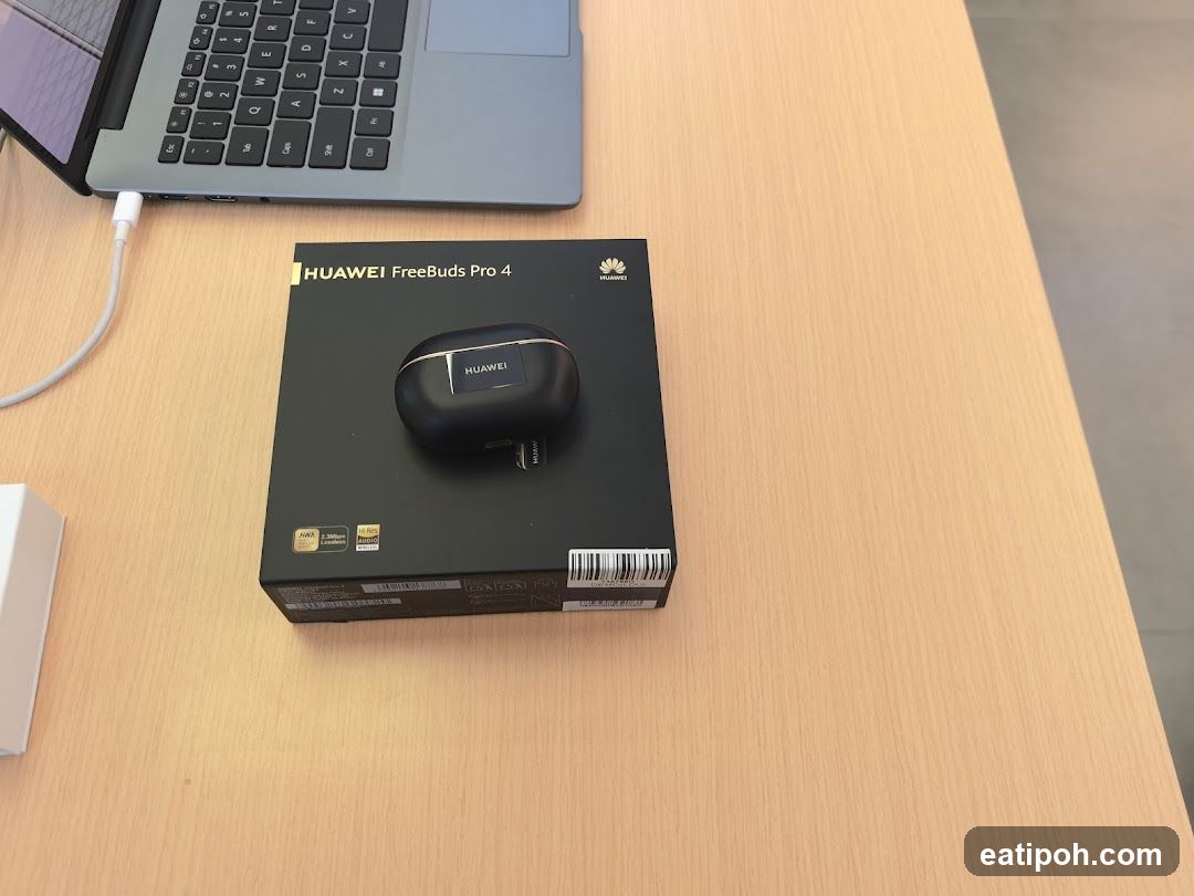 Huawei FreeBuds Pro 4 Box on Desk