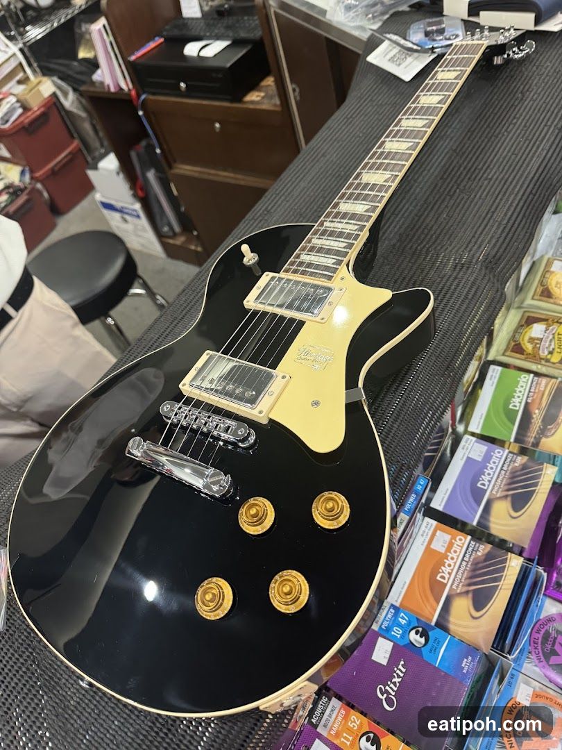 Guitar in store display