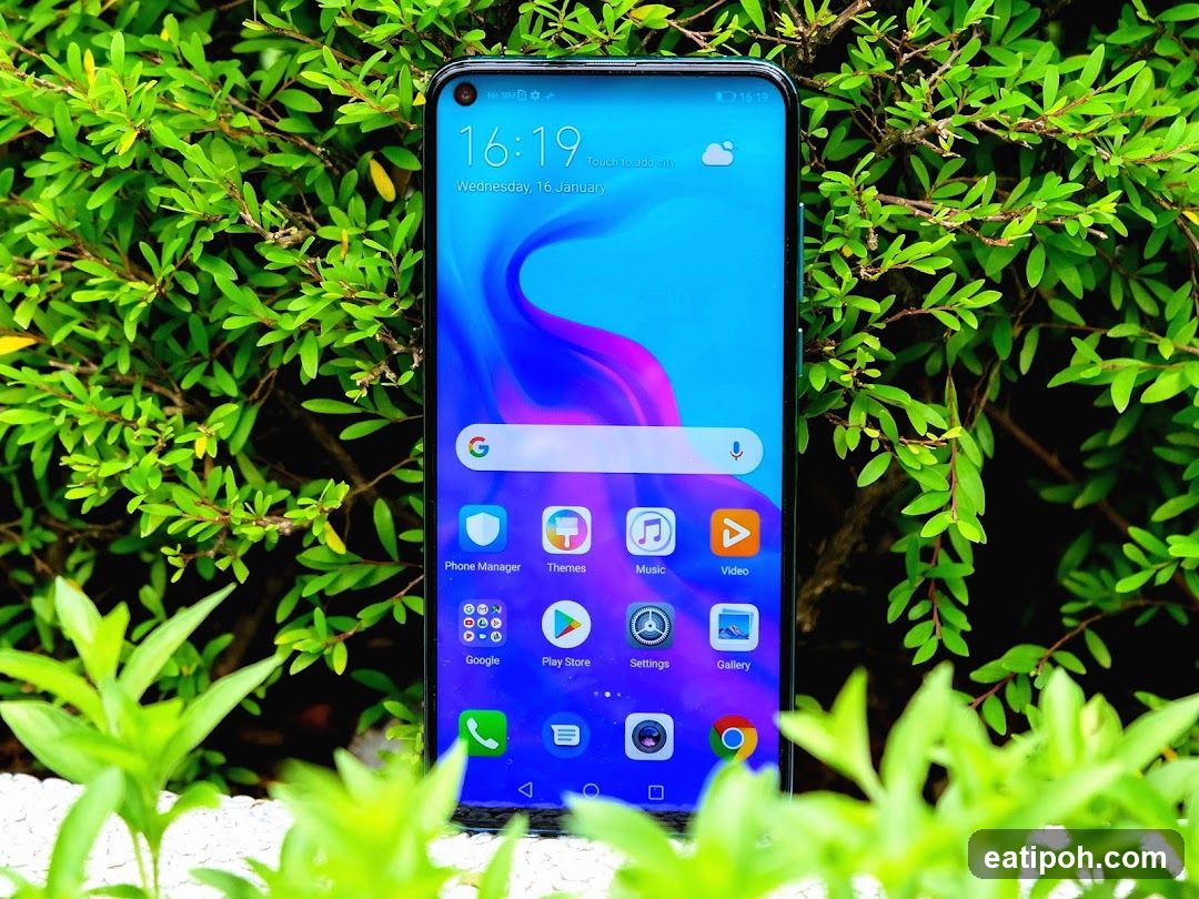 Smartphone in natural setting
