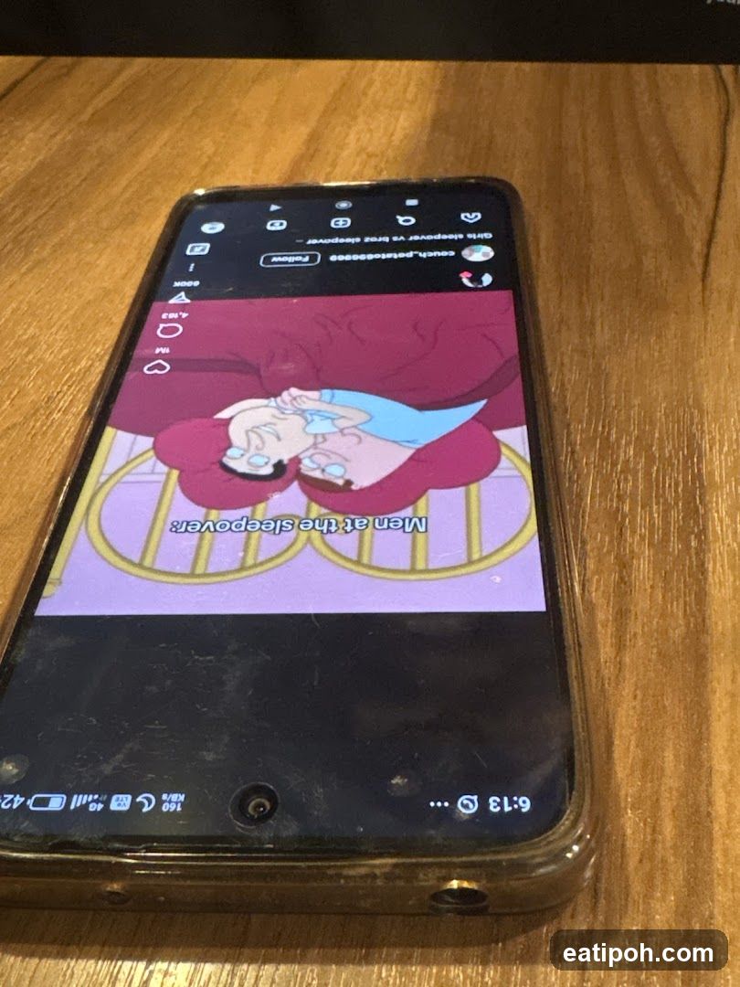 Phone on wooden surface