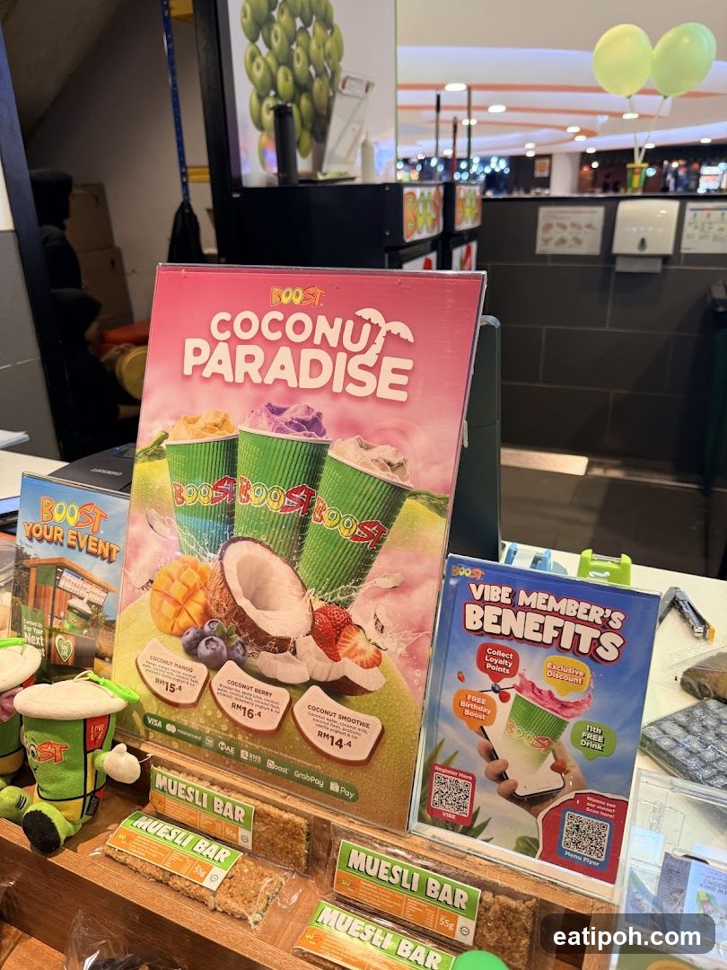 Boost Coconut Paradise Promotional Display