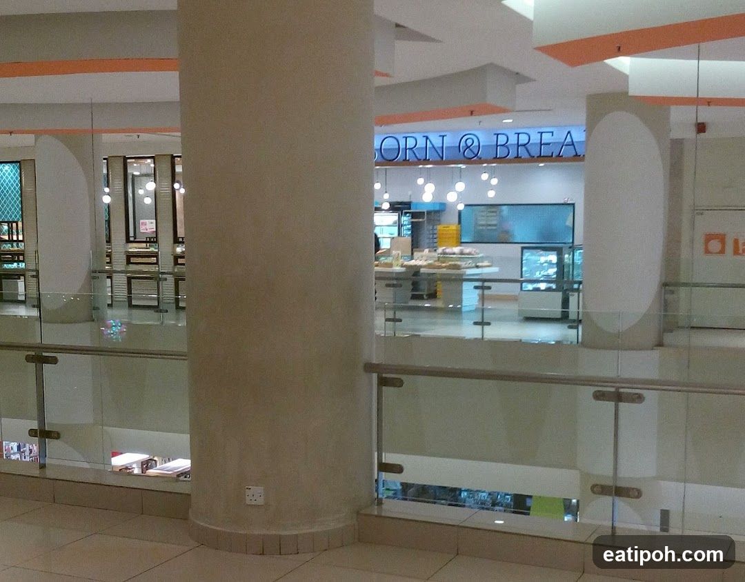 Interior view of shopping mall