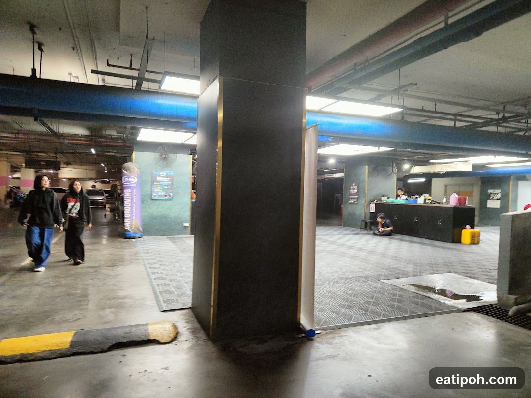 Underground parking area