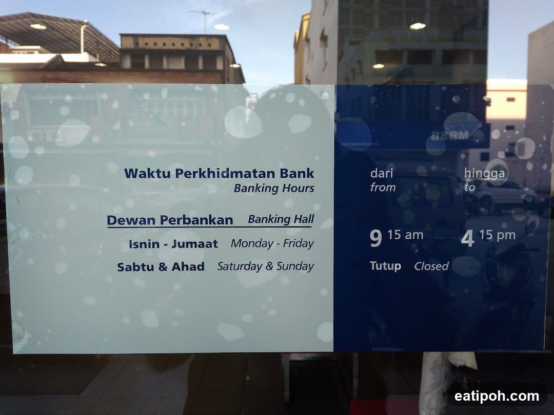 Banking Hours Signage