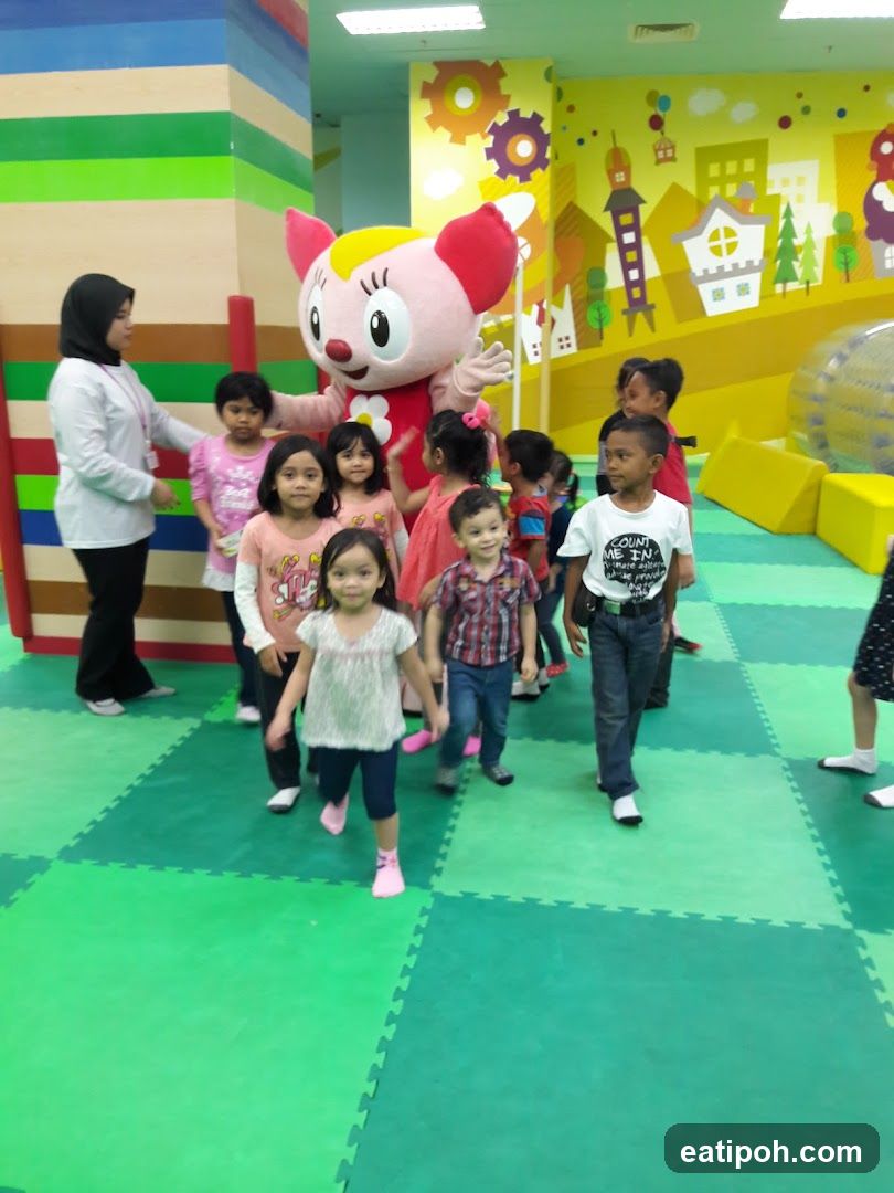 Children in indoor play area