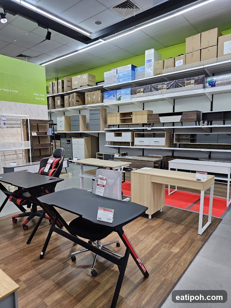 Interior of furniture store