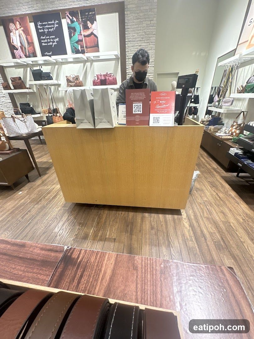Interior of retail store