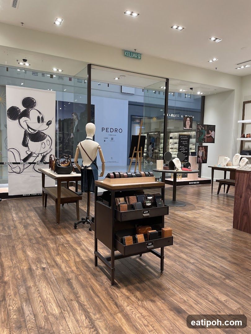Interior of retail store