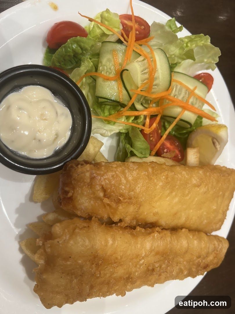 Fish and Chips with Salad