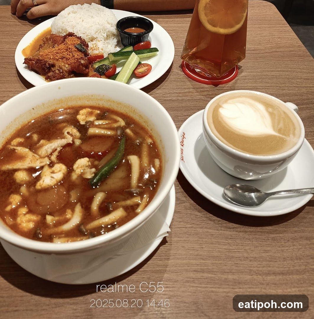 Table Setting with Food and Drink