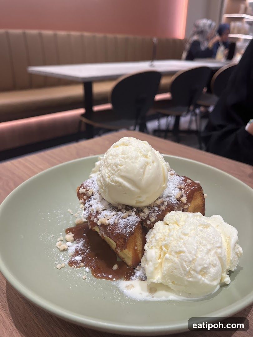 Dessert Plate in Restaurant Interior