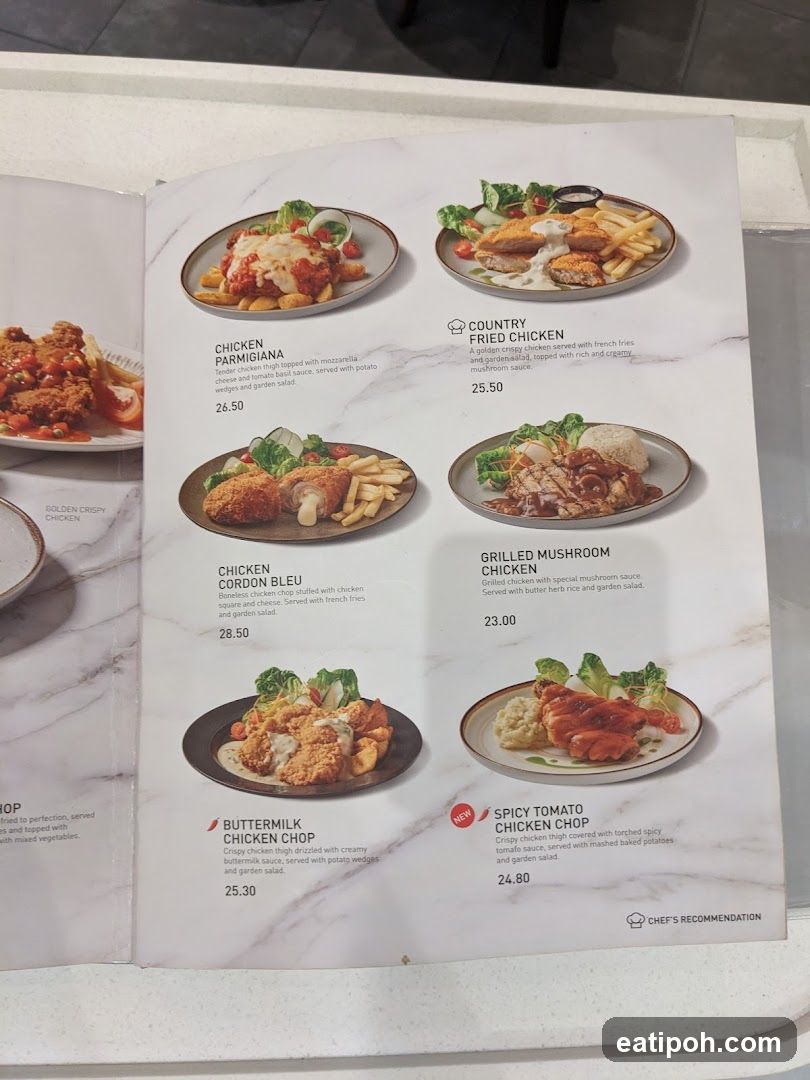 Chicken Menu Page
