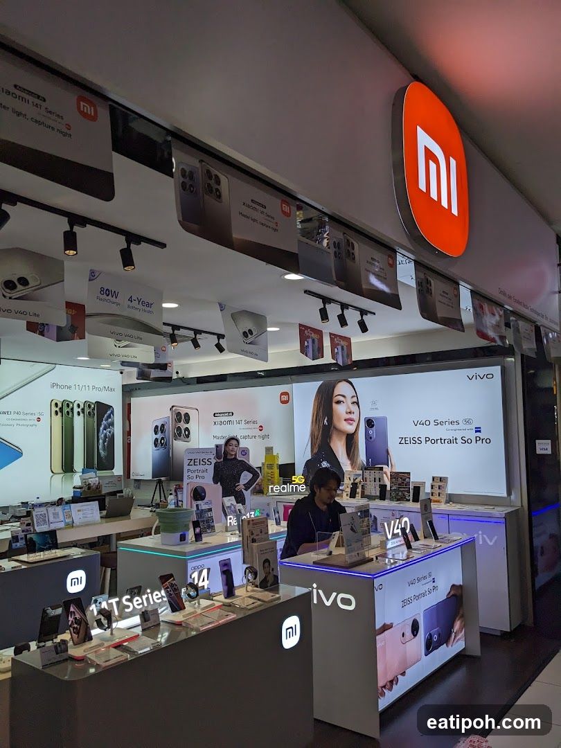 Mobile phone store interior