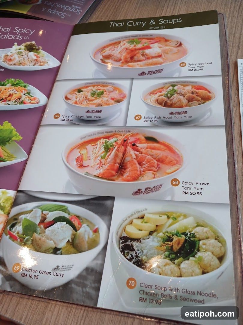 Thai Curry & Soups Section