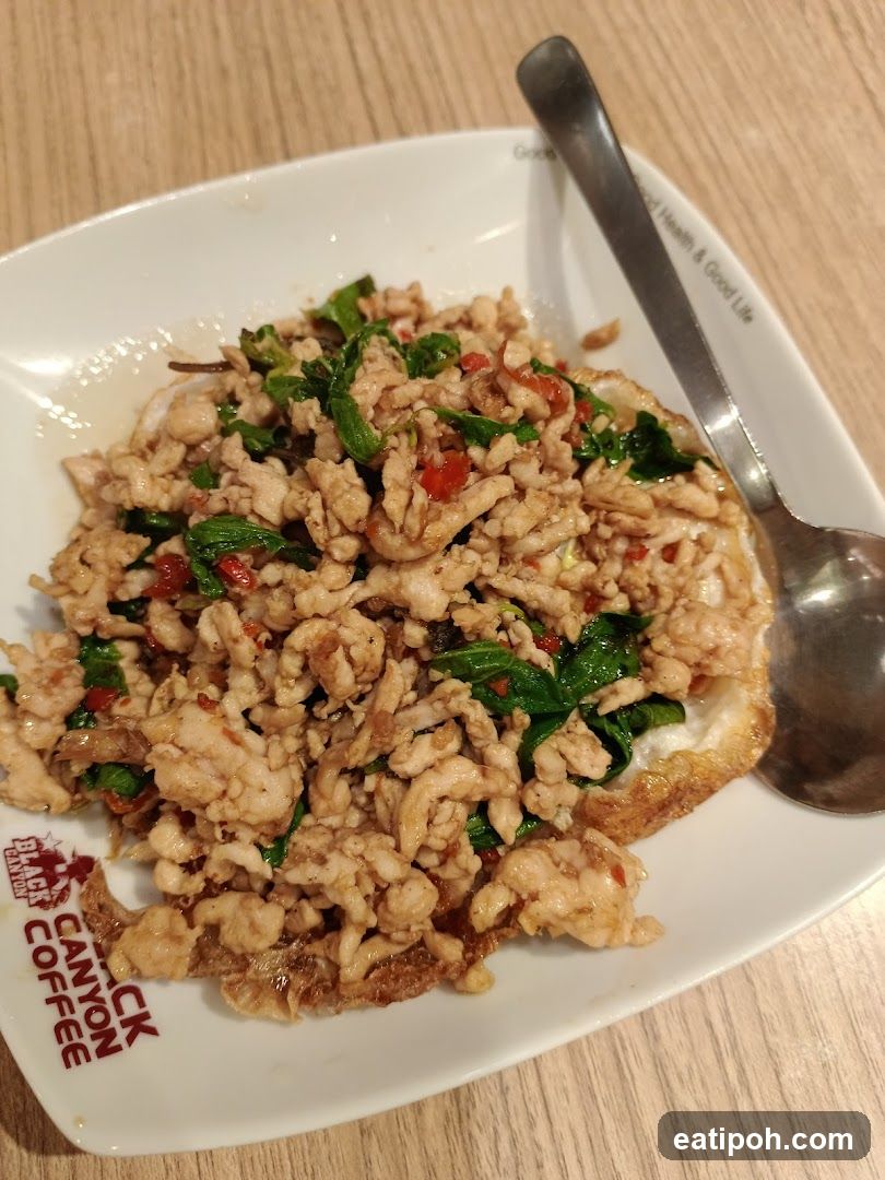 Food served at Black Canyon Coffee