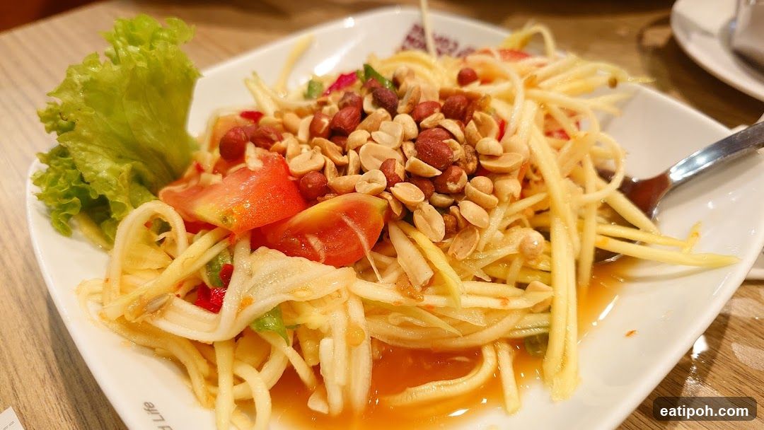 Papaya Salad on Plate