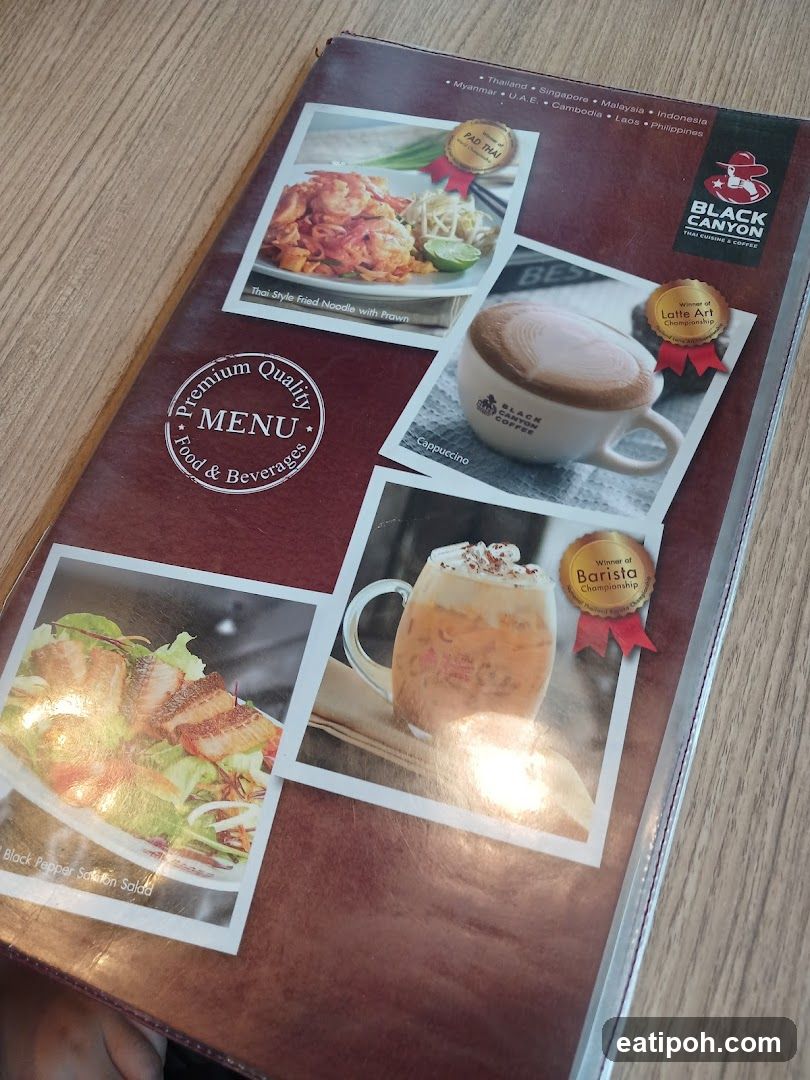 Black Canyon Menu
