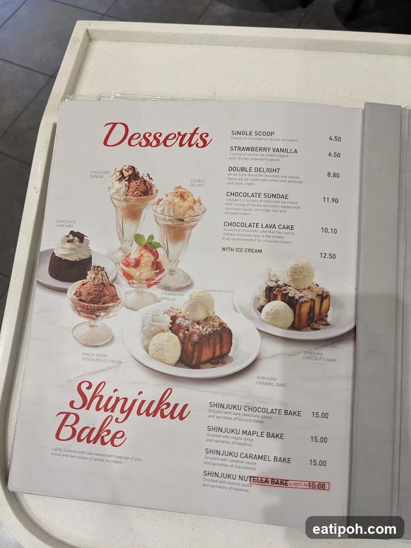 Desserts Menu