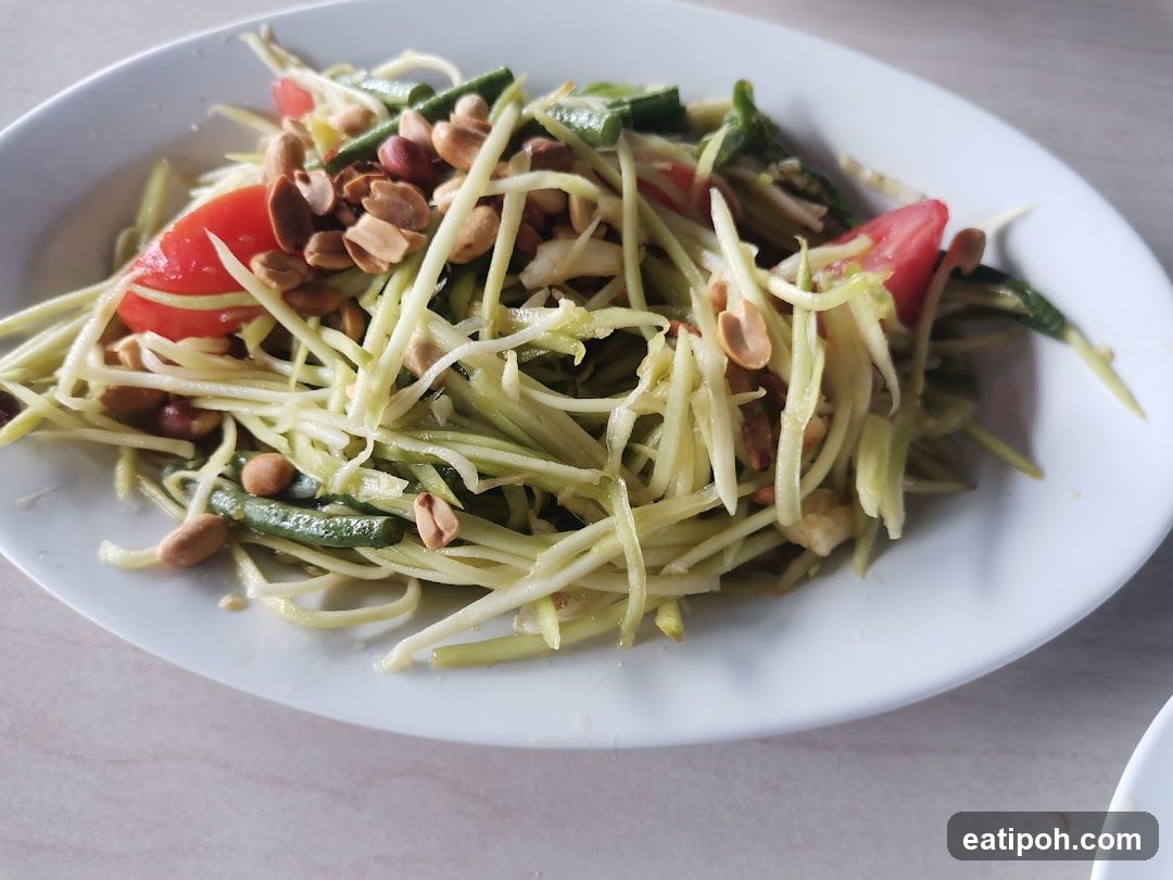 Papaya Salad on Plate