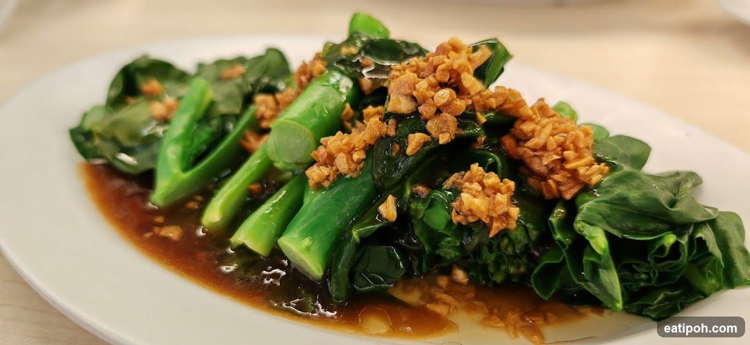 Garnished Green Vegetable Dish