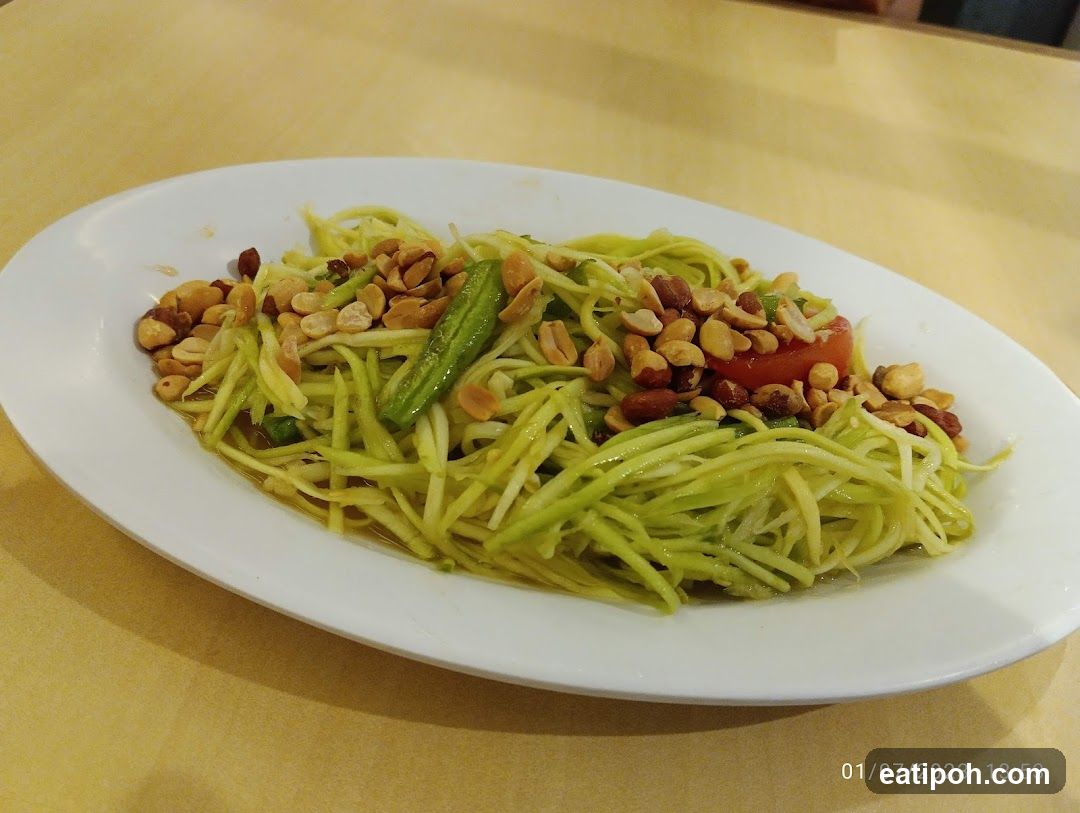 Mango Salad on Plate