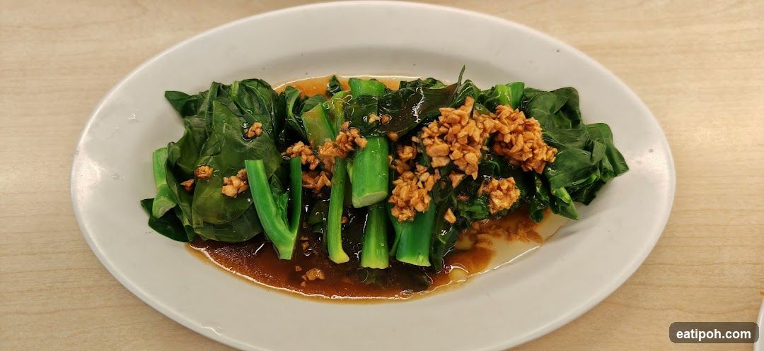 Garnished Greens on Plate