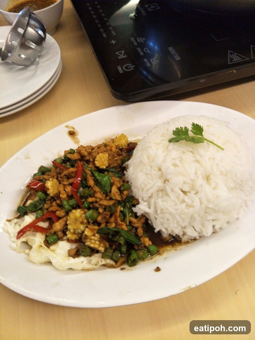 Food served at dining table