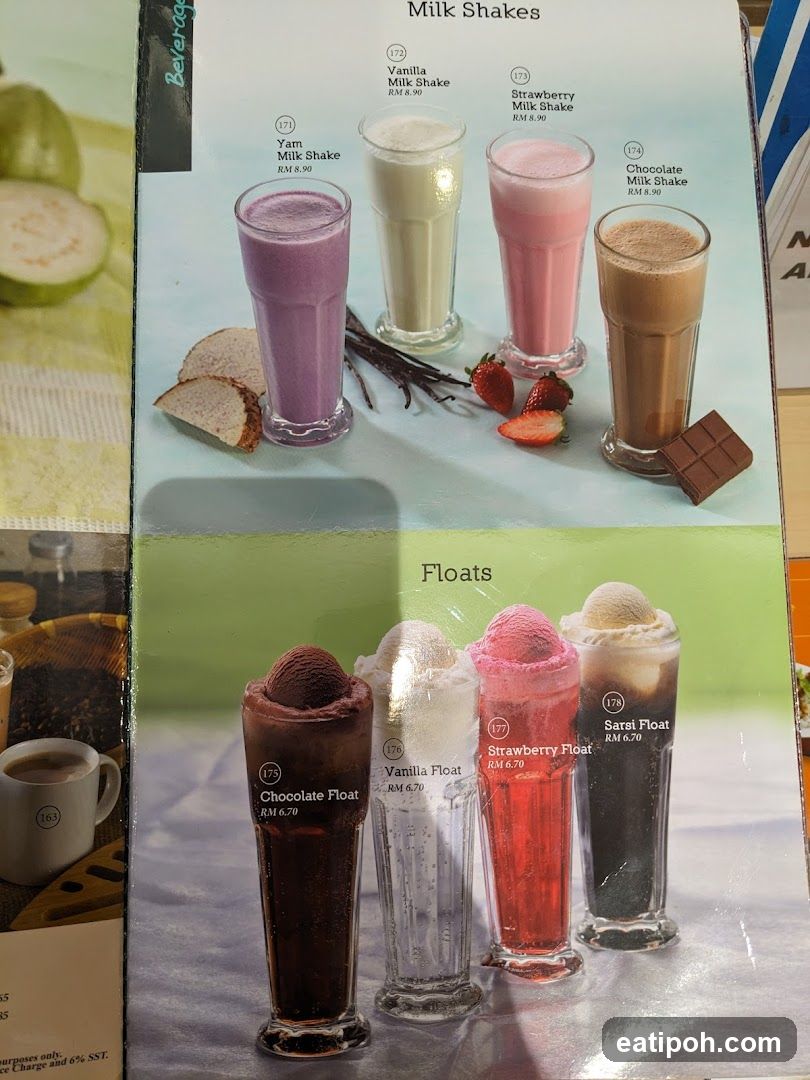 Beverage Menu Section
