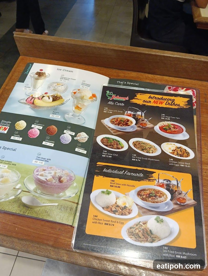 Johnny's Menu