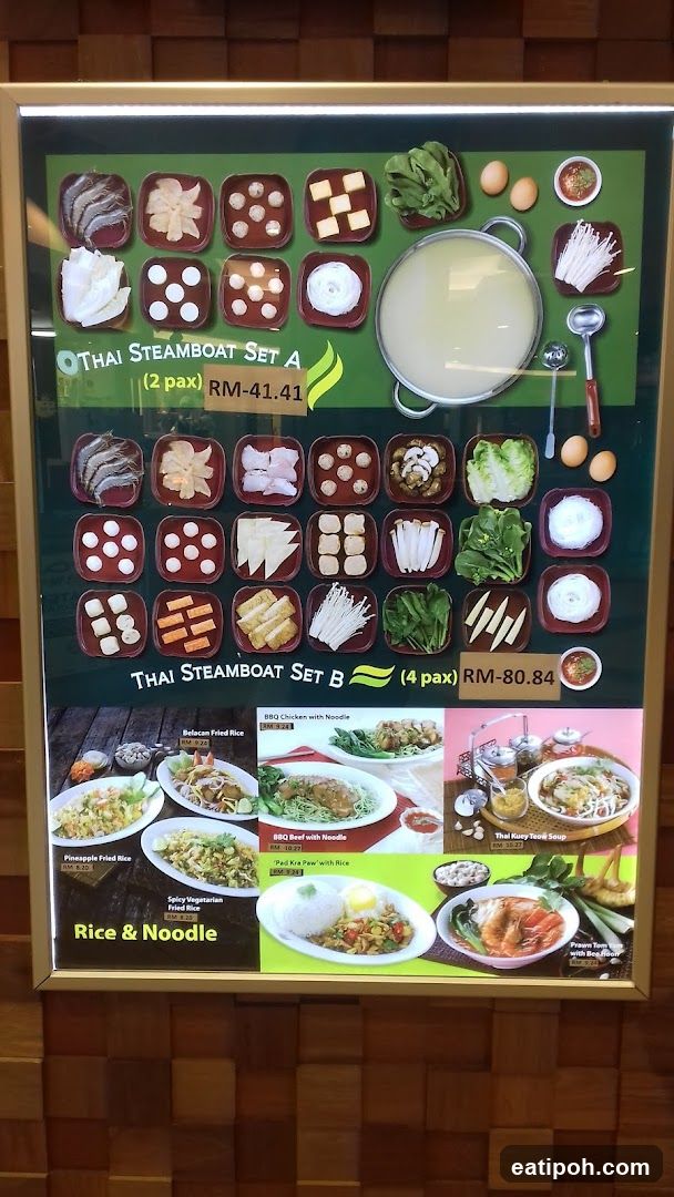 Thai Steamboat Menu