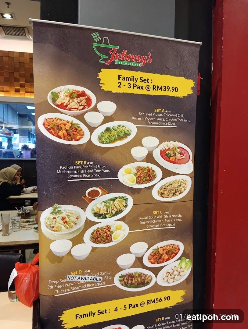 Johnny's Restaurant Family Sets Menu