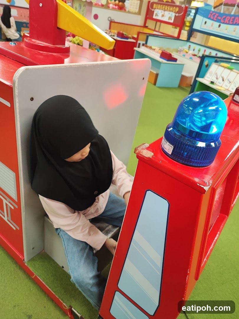 Child playing in indoor play area