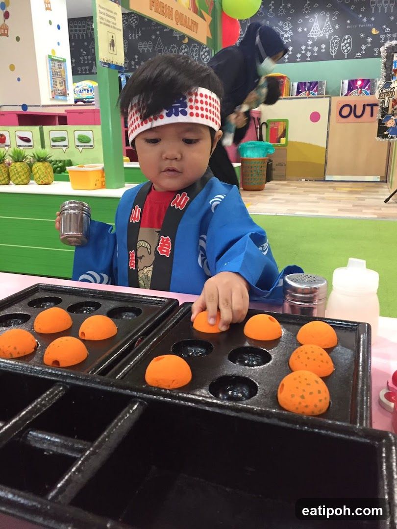 Child at food stall