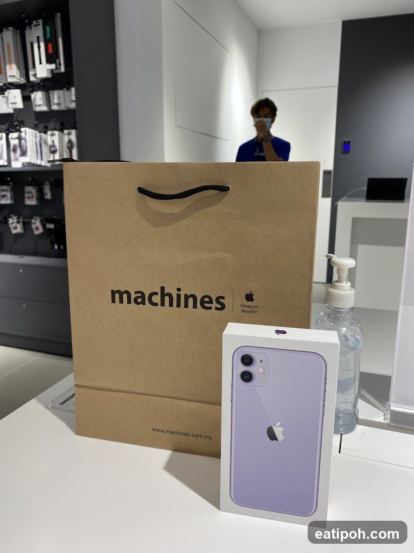Apple iPhone 11 Box and Shopping Bag