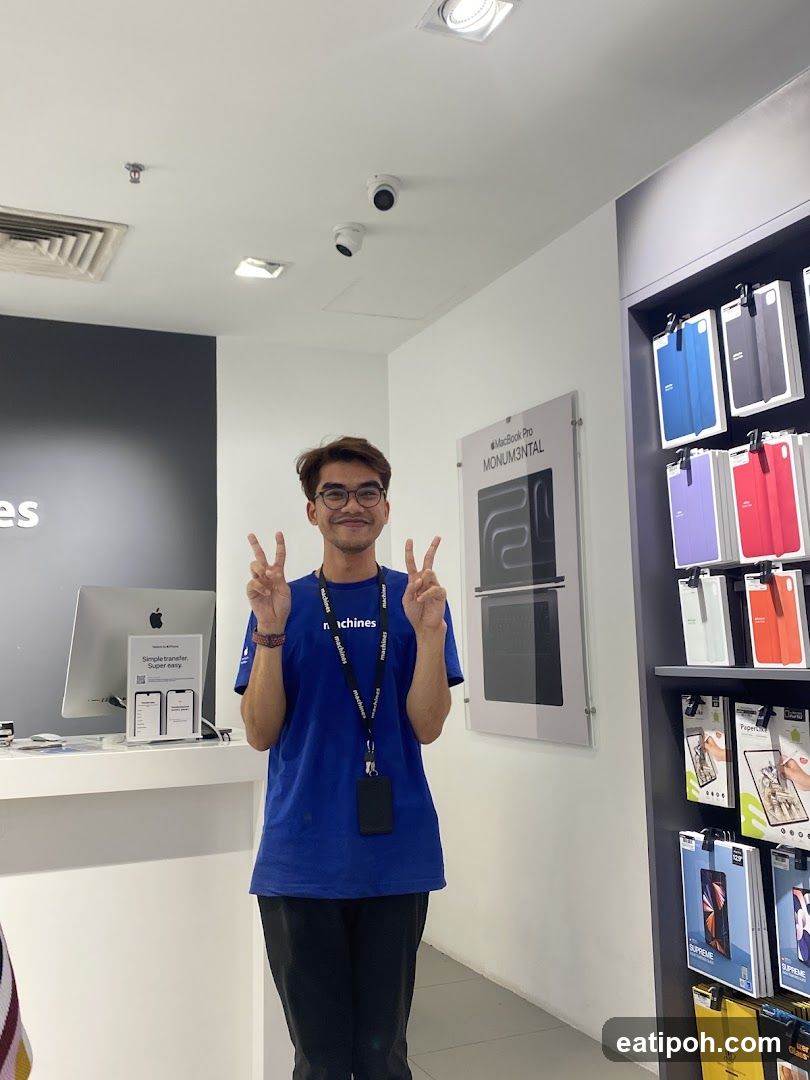 Store Employee Posing