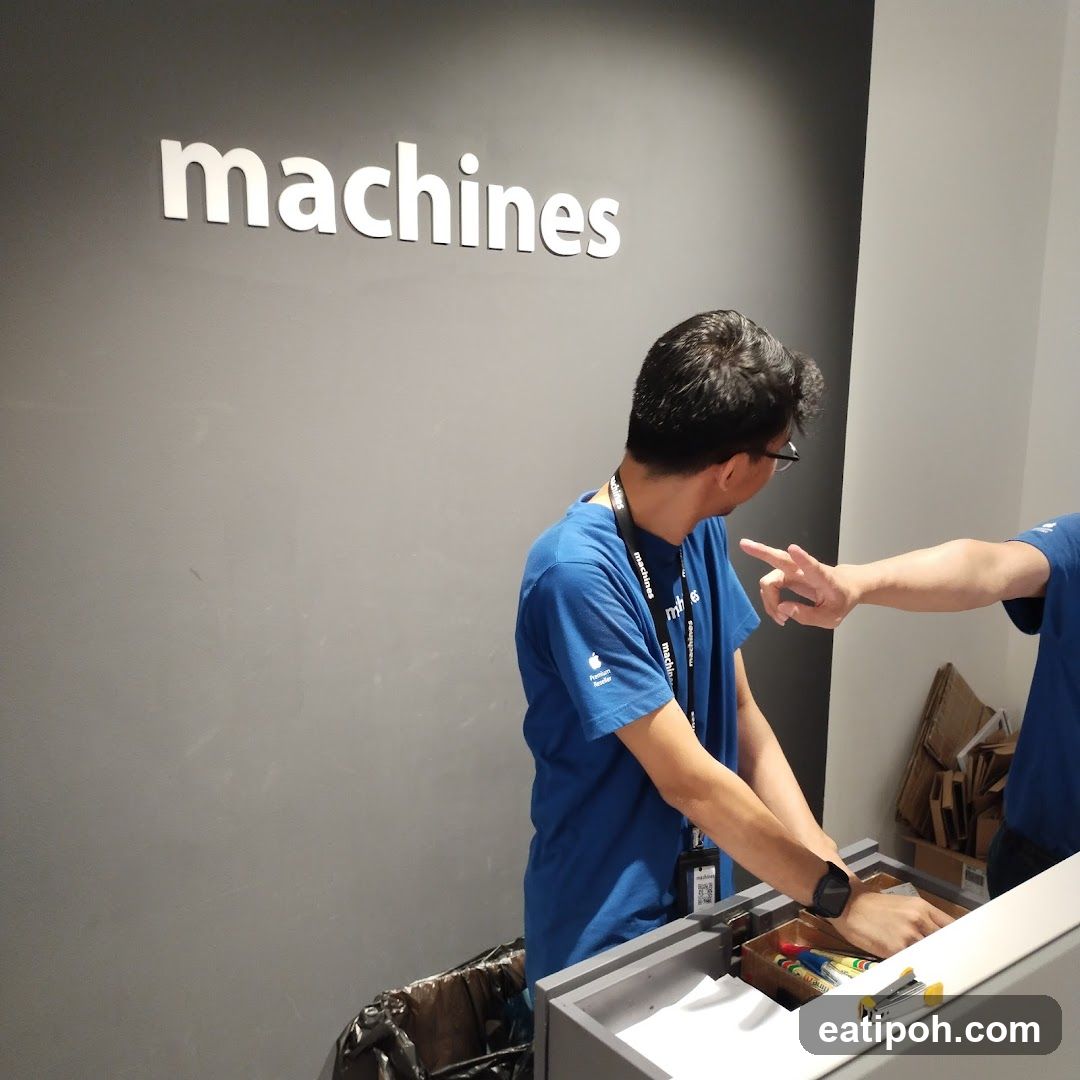 Employees at Machines Store
