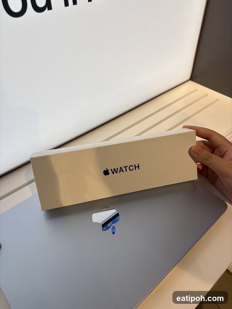 Apple Watch Box and Laptop