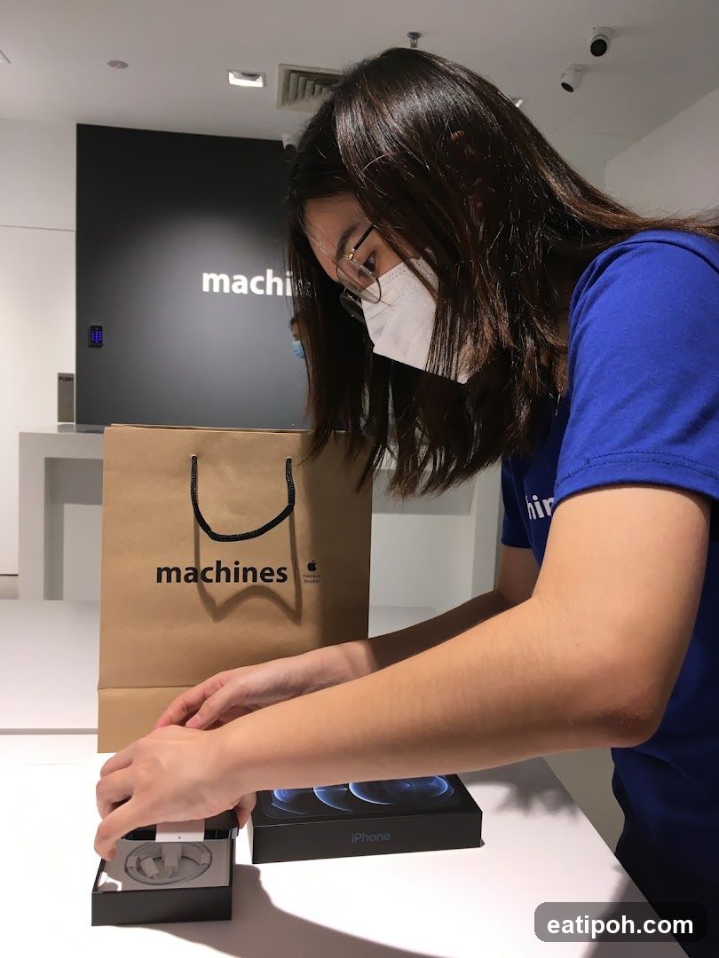 Employee Unboxing iPhone Accessories