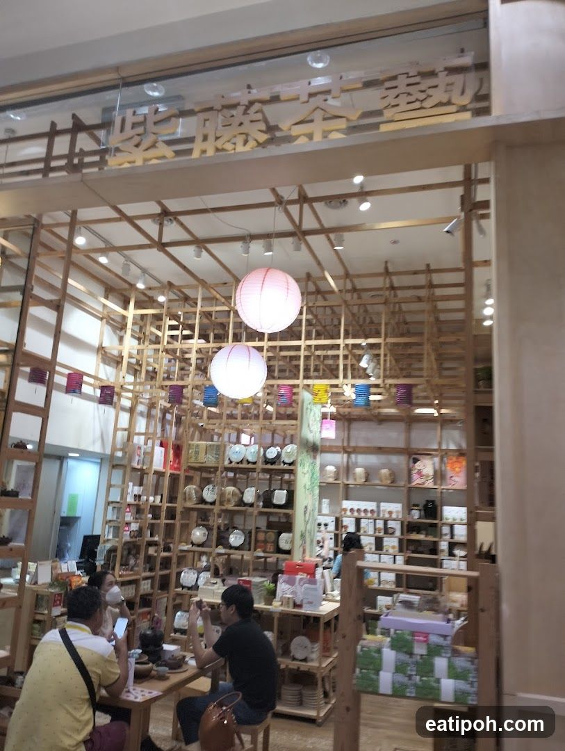 Interior of a tea shop